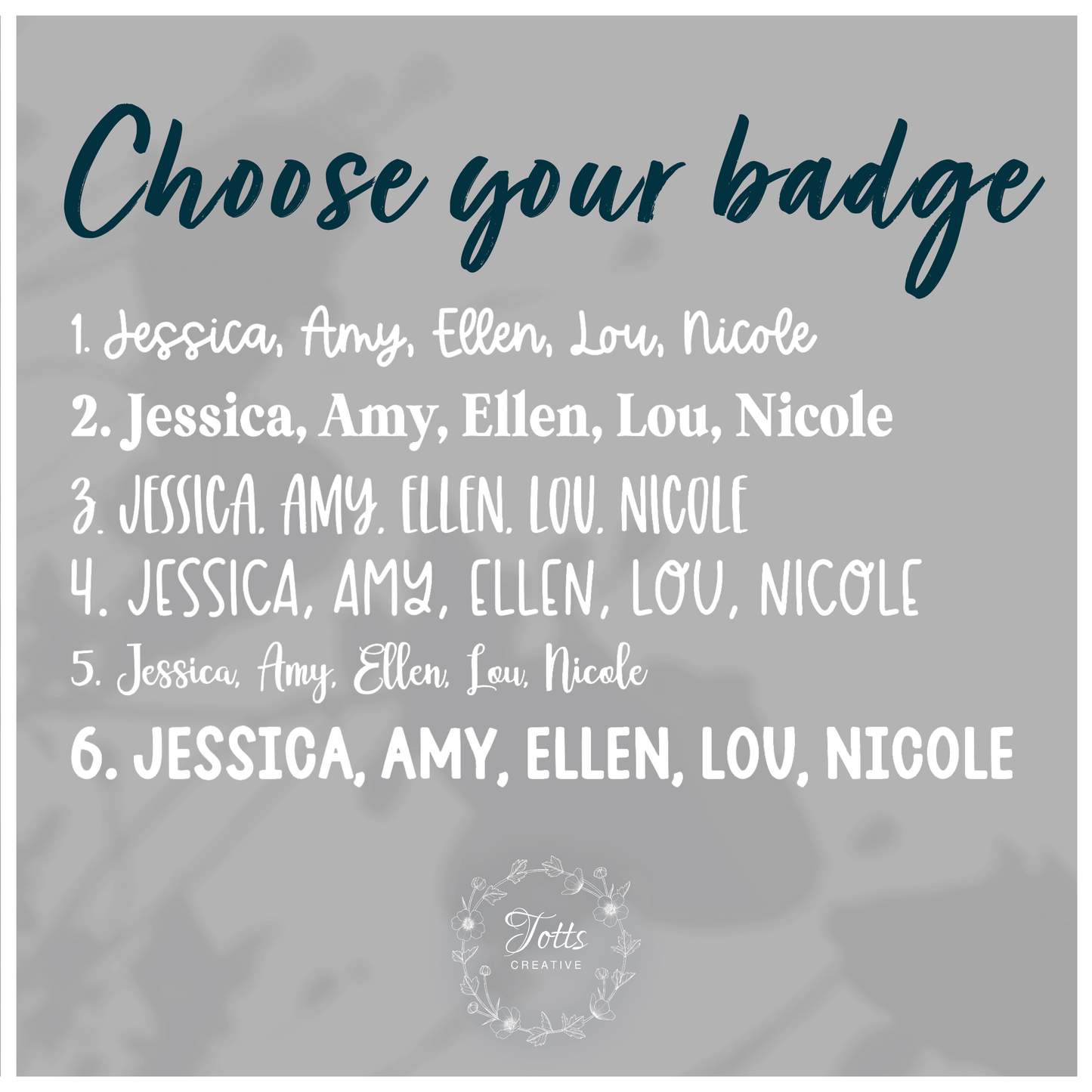Glitter Name Badge - Circle