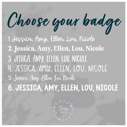 Glitter Name Badge - Circle