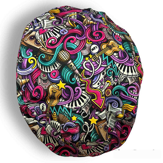 Graffiti Music Scrub Cap