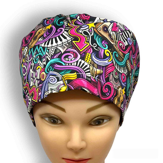 Graffiti Music Scrub Cap
