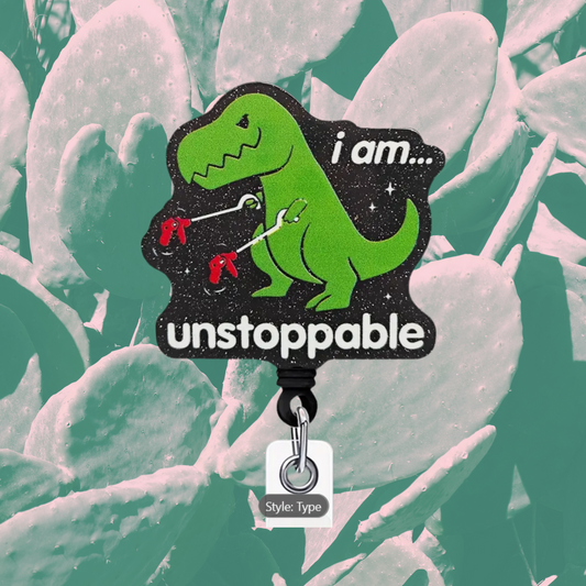 Unstoppable T-Rex Badge Reel
