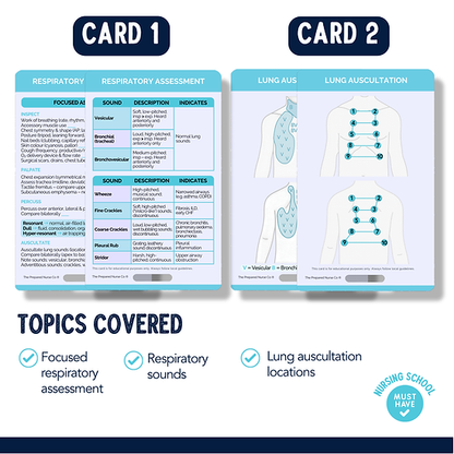 Nursing Reference Card - Respiratory Asssessment