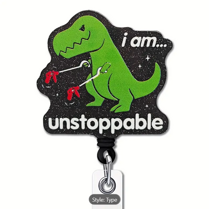 Unstoppable T-Rex Badge Reel