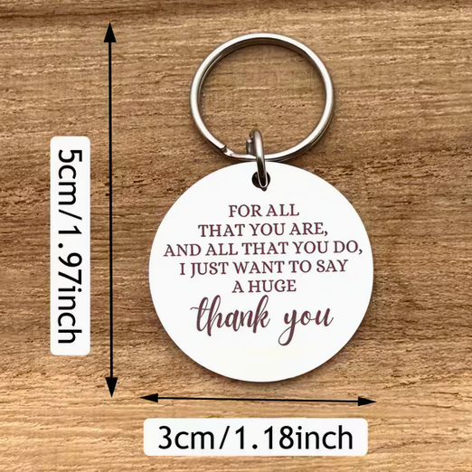 Thank You Appreciation Keyring