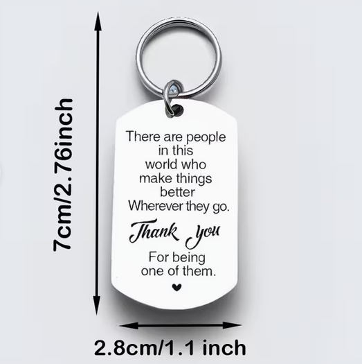 Thank You Appreciation Keyring