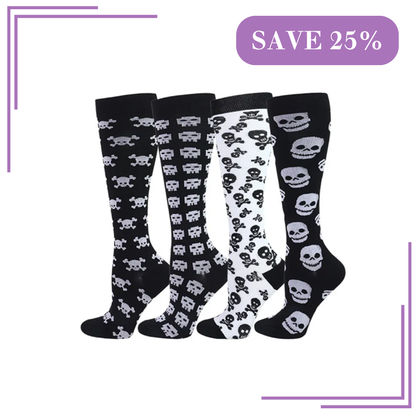 Fun Compression Sock Bundle - Skull Squad