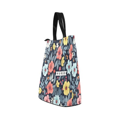 Floral Shift - Nylon Cylinder Lunch Bag