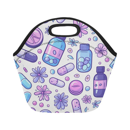 Floral Rounds - Neoprene Lunch Bag