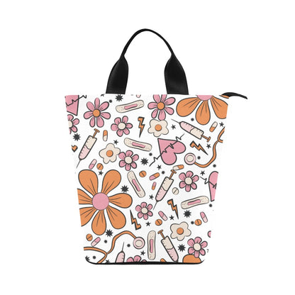Retro Nurse - Nylon Cylinder Lunch Bag