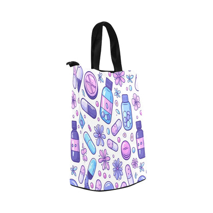 Floral Rounds - Nylon Cylinder Lunch Bag