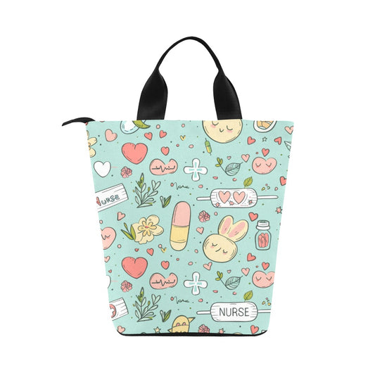 Teal Time Out - Nylon Cylinder Lunch Bag