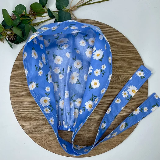 Blue Daisy Scrub Cap