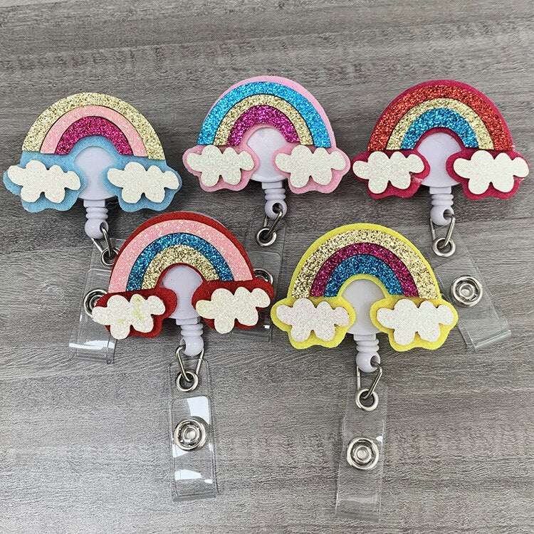 Rainbow Glitter Badge Reel