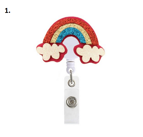 Rainbow Glitter Badge Reel