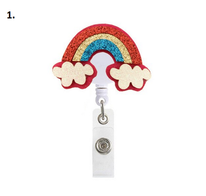Rainbow Glitter Badge Reel