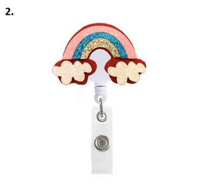 Rainbow Glitter Badge Reel