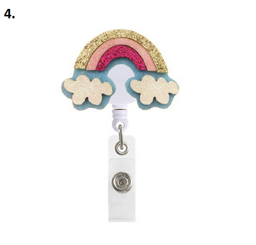 Rainbow Glitter Badge Reel