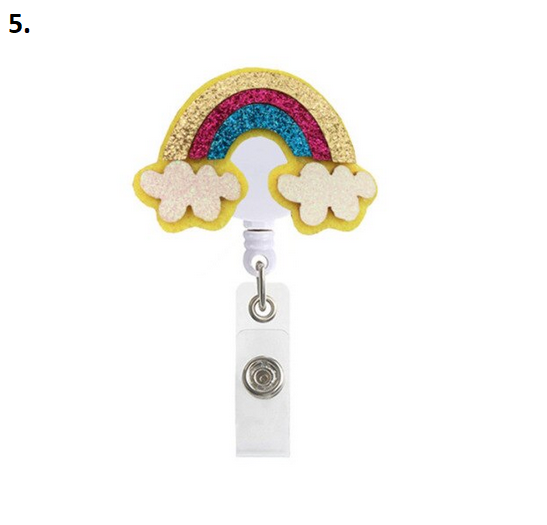 Rainbow Glitter Badge Reel