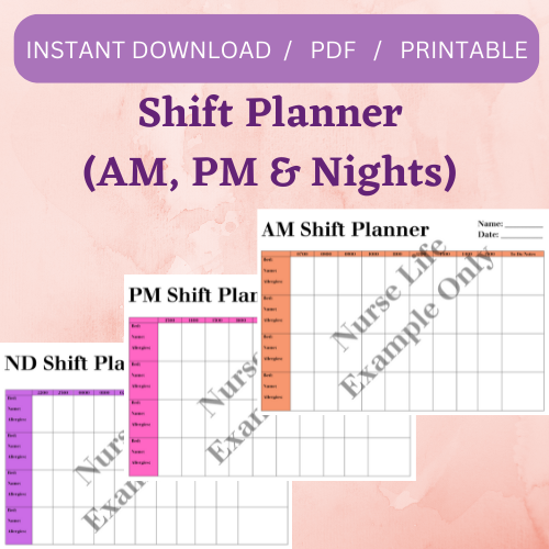 Nurse Shift Planner Nurse Life